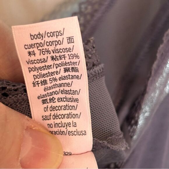 Victoria's Secret | Women's Purplish Grey Nightgown Nightie Pajamas Lace Size M - Picture 8 of 13